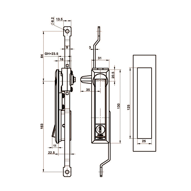 Naciśnij przycisk Bounce Rocker Lock-A8201