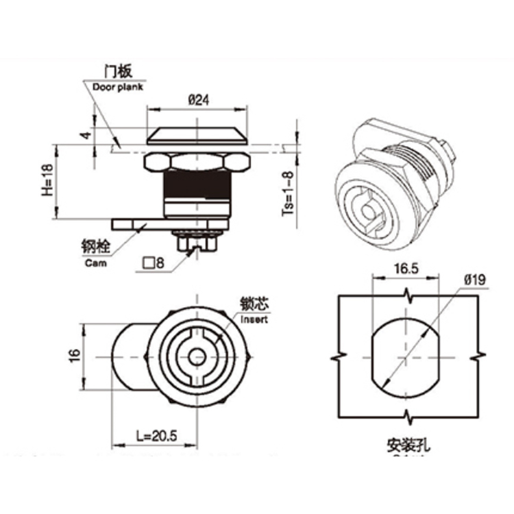Typ narzędzia Cam Lock-A6203
